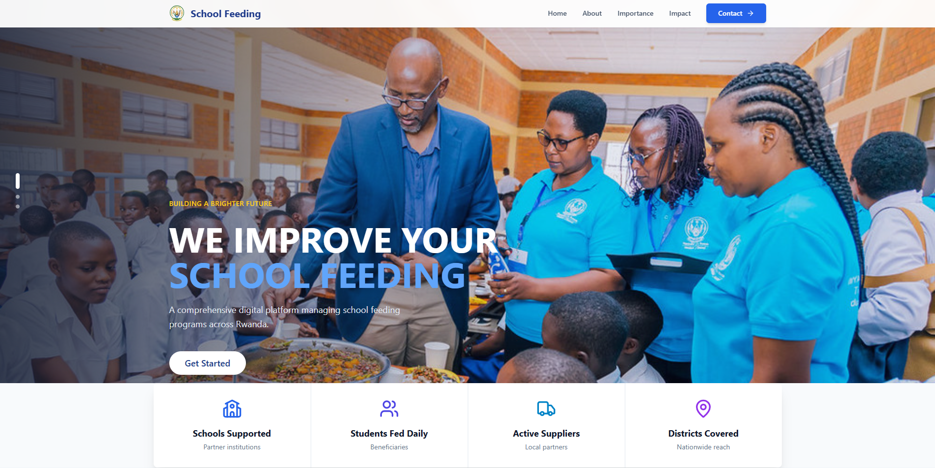 School Feeding Landing